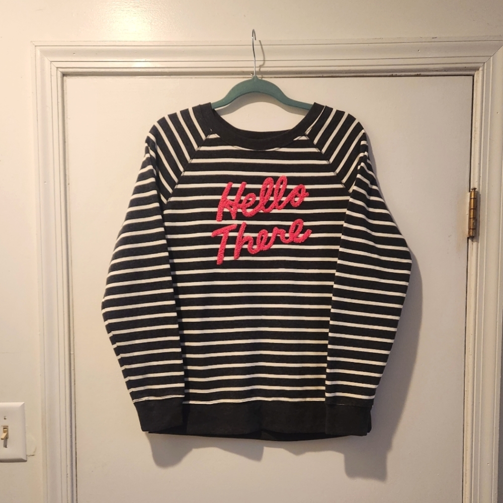 Old Navy - Hello There Striped Crewneck Sweatshirt
